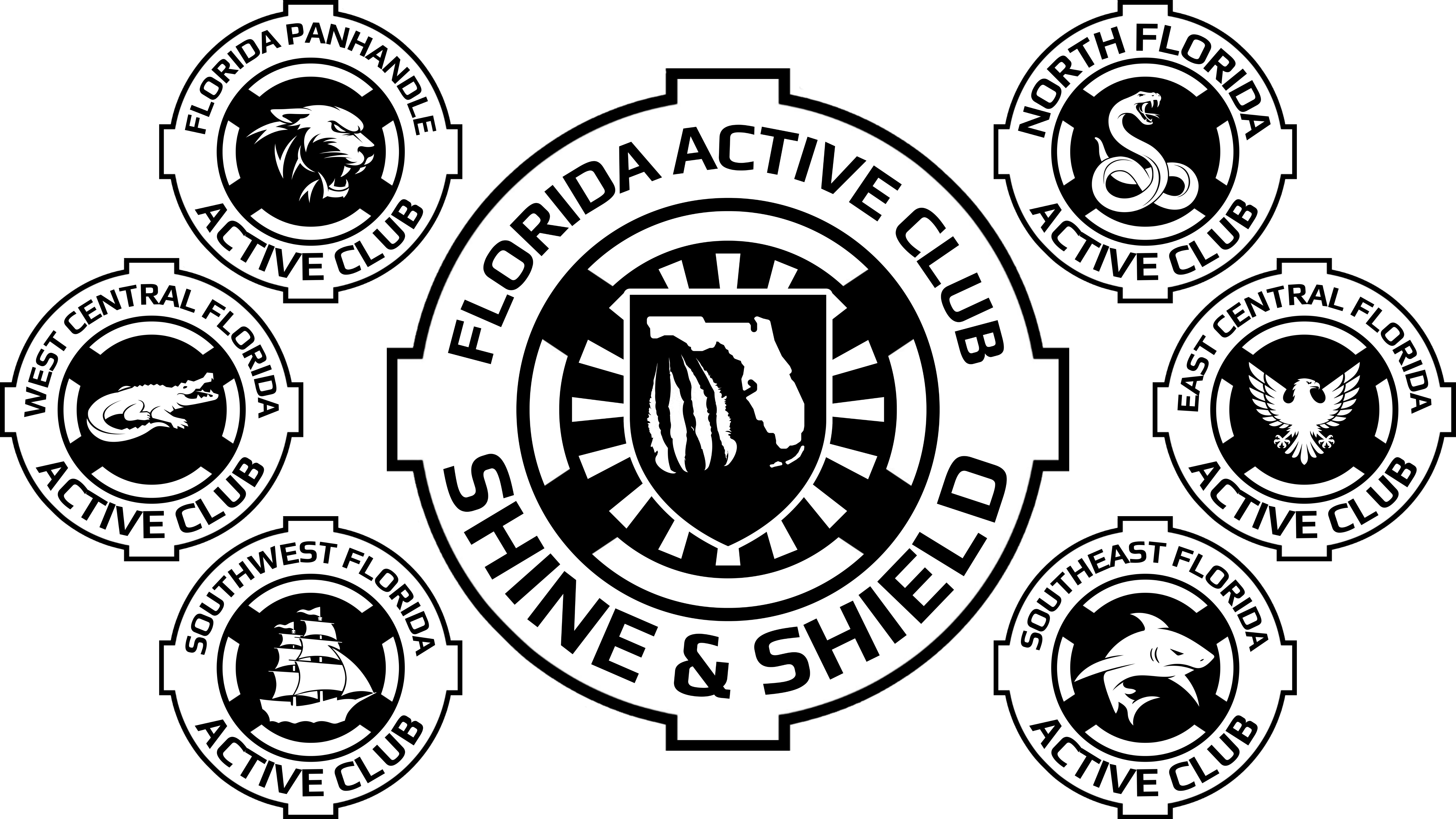 Florida Active Club Updated Regions - 6 Region Logo